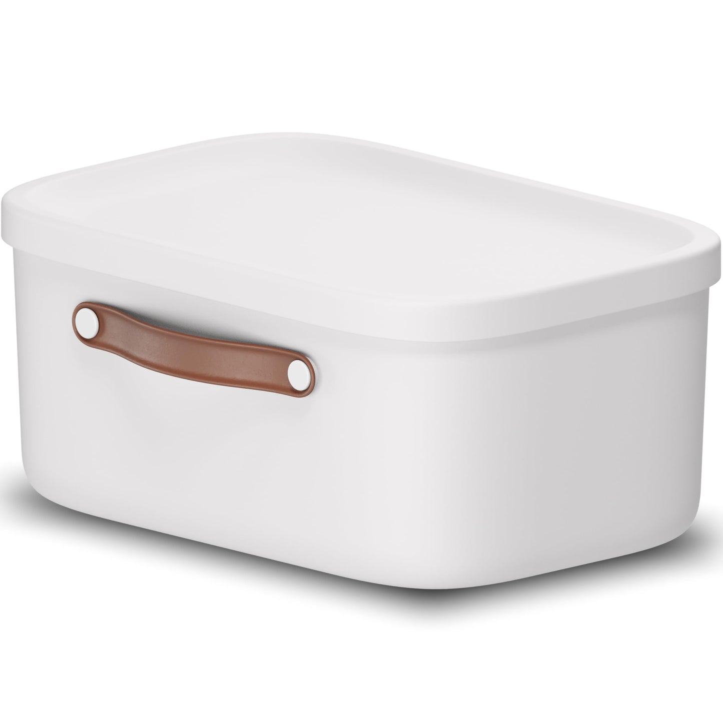 Rotho Maloja 12l Storage Box with Lid and Handle, Recycled Plastic Bin