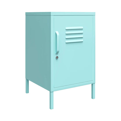 DHP Furniture Cache Metal Locker End Table Mint