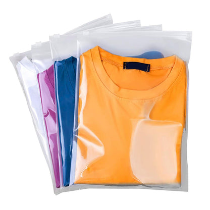 QISF 30 Pack Reusable Ziplock Bags for Clothes，40 x 50cm Large Plastic Hospital Bags，Travel Clothes Storage Bags，Clear Seal Bags Waterproof Luggage