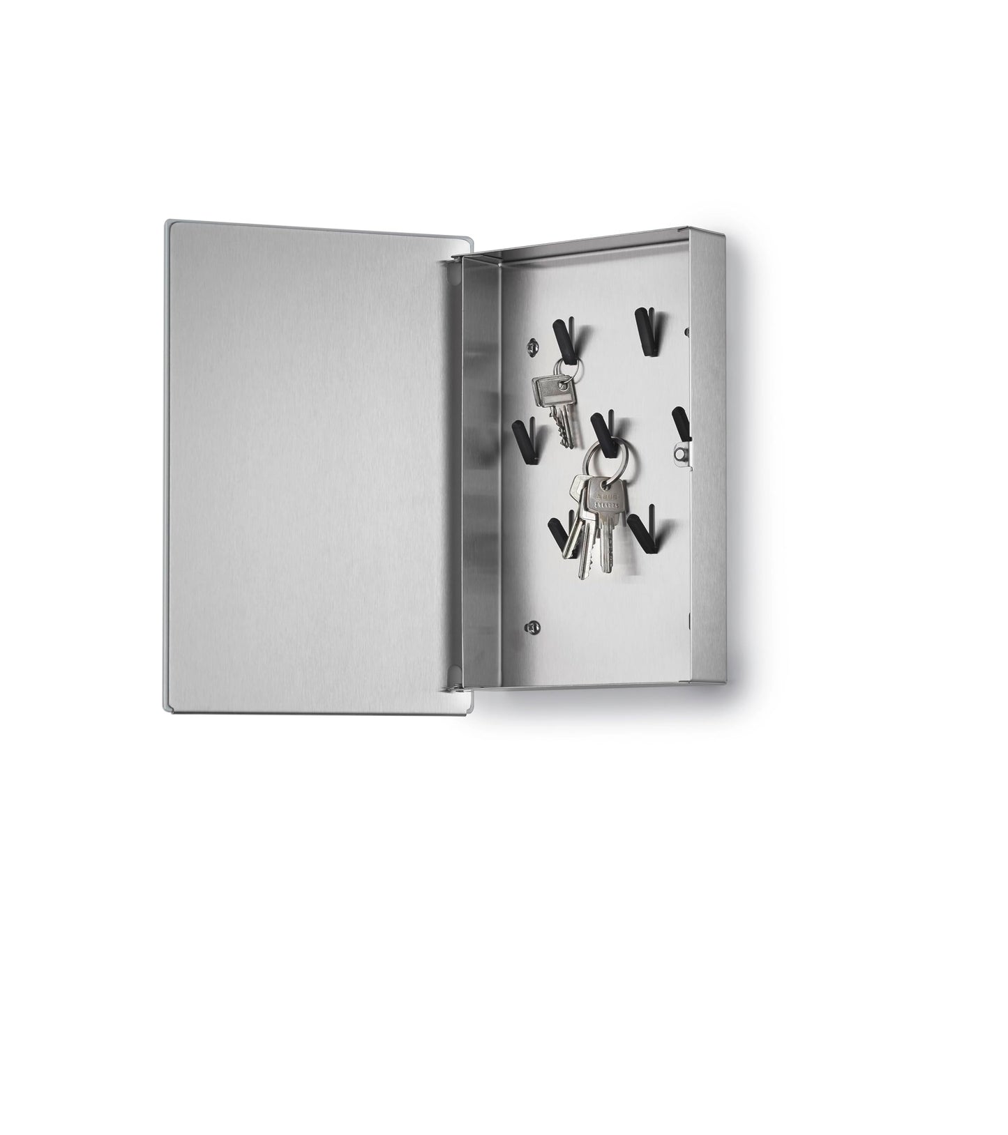 blomus 65372 Key Box/Glass Magnet Board, Metal, Grey, H 30 cm, B 20 cm, L 5 cm