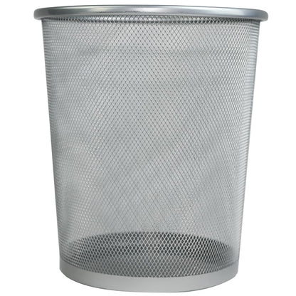 Ram® 20L Circular Mesh Bin Office Home Garbage Can For Bathrooms, Kitchens, Offices, Rooms, Students Silver