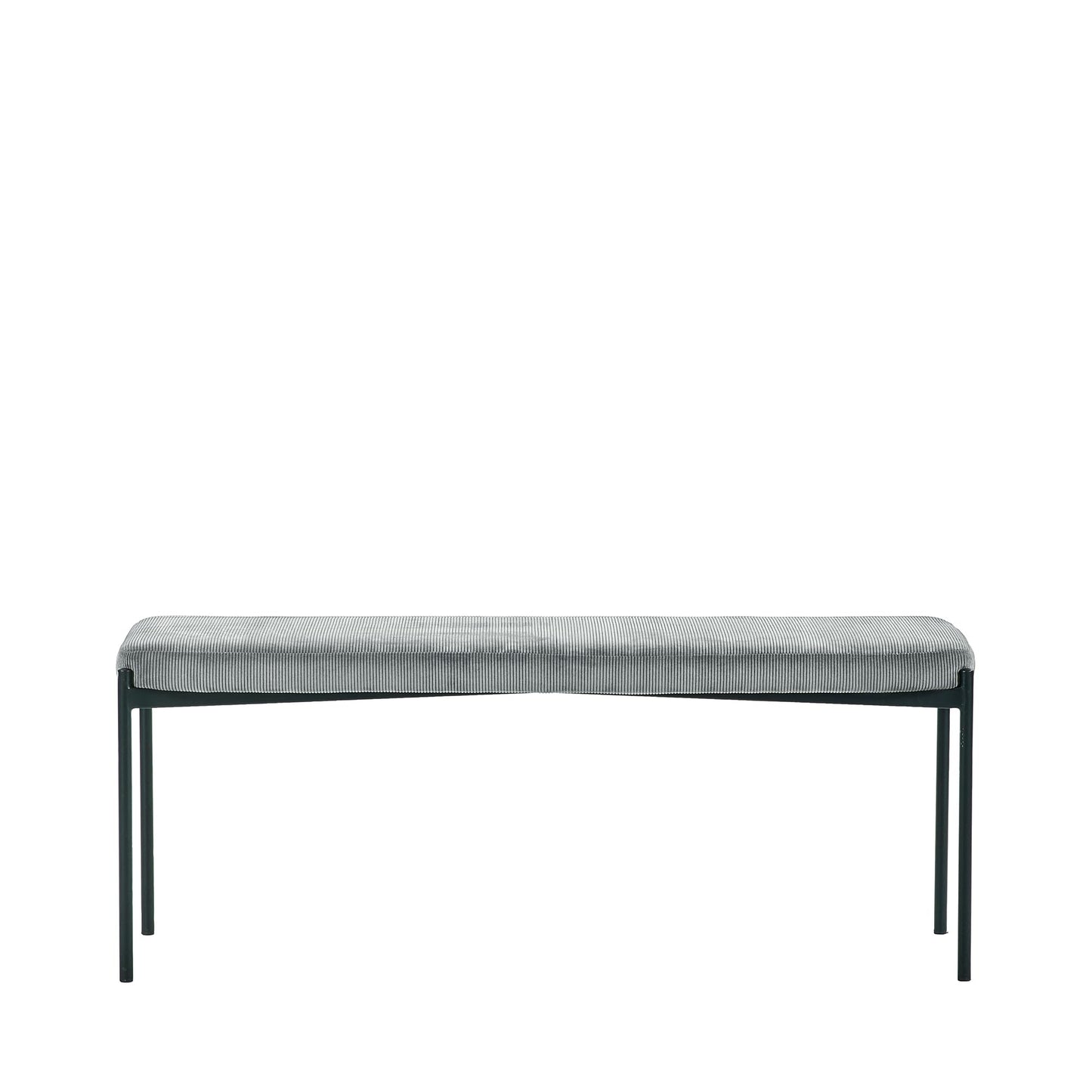 Julian Bowen Leonie Dining Bench for 2, Corduroy, Grey - H47.5 x W120cm