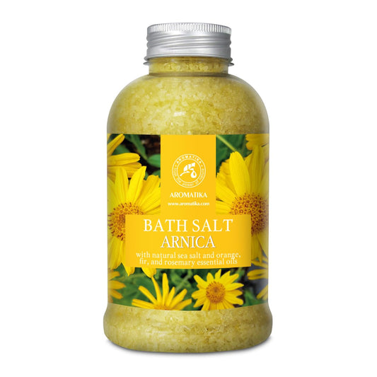 Sea Salt Arnica w/Natural Essential Oils Orange & Rosemary 600g - Bath Sea Salts - Best for Bath - Good Sleep - Relaxing - Body Care - Beauty