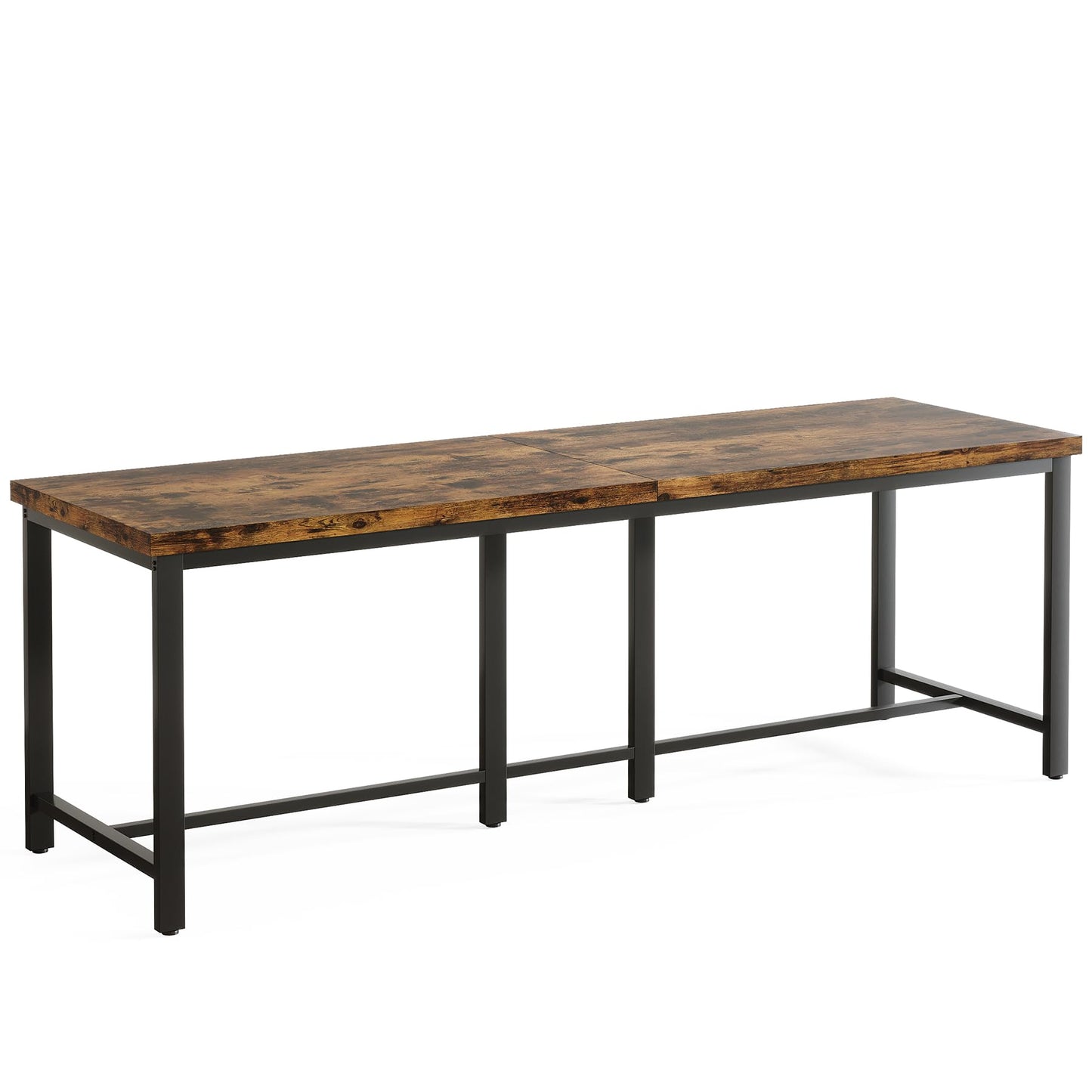 Tribesigns 200cm Double Computer Desk, Extra Long 2 Person Desk Workstation, Large Office Desk Study Writing Table for Home Office