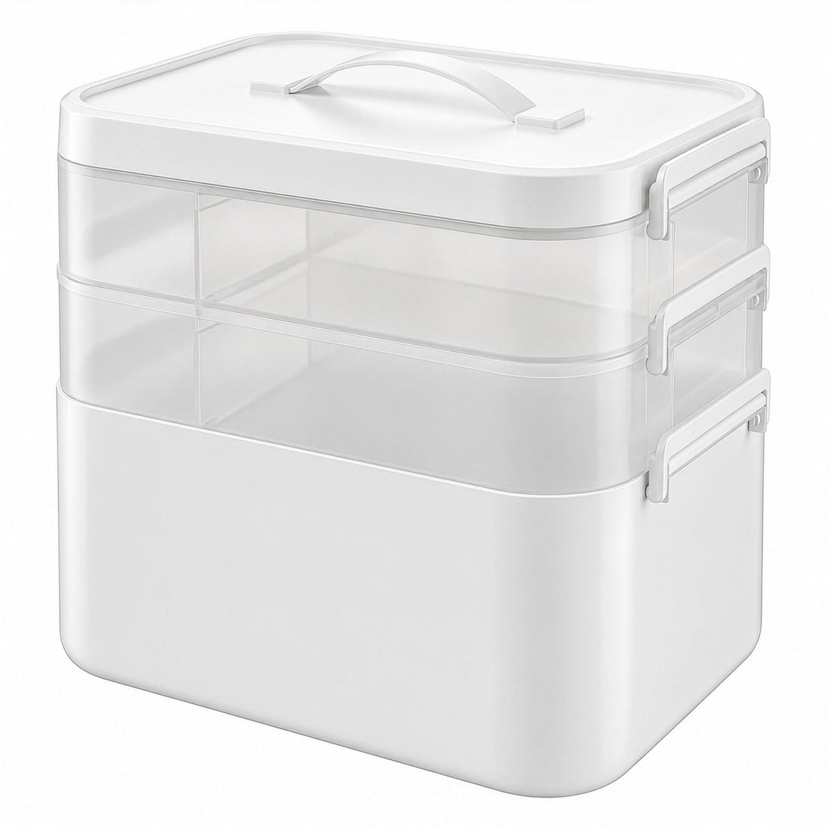 Stidyzo Medicine Storage Box, 3-layer Stackable Storage Box