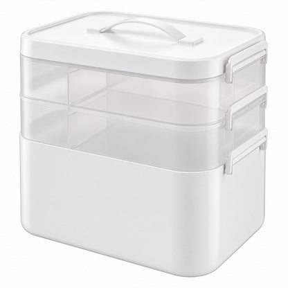 Stidyzo Medicine Storage Box, 3-layer Stackable Storage Box