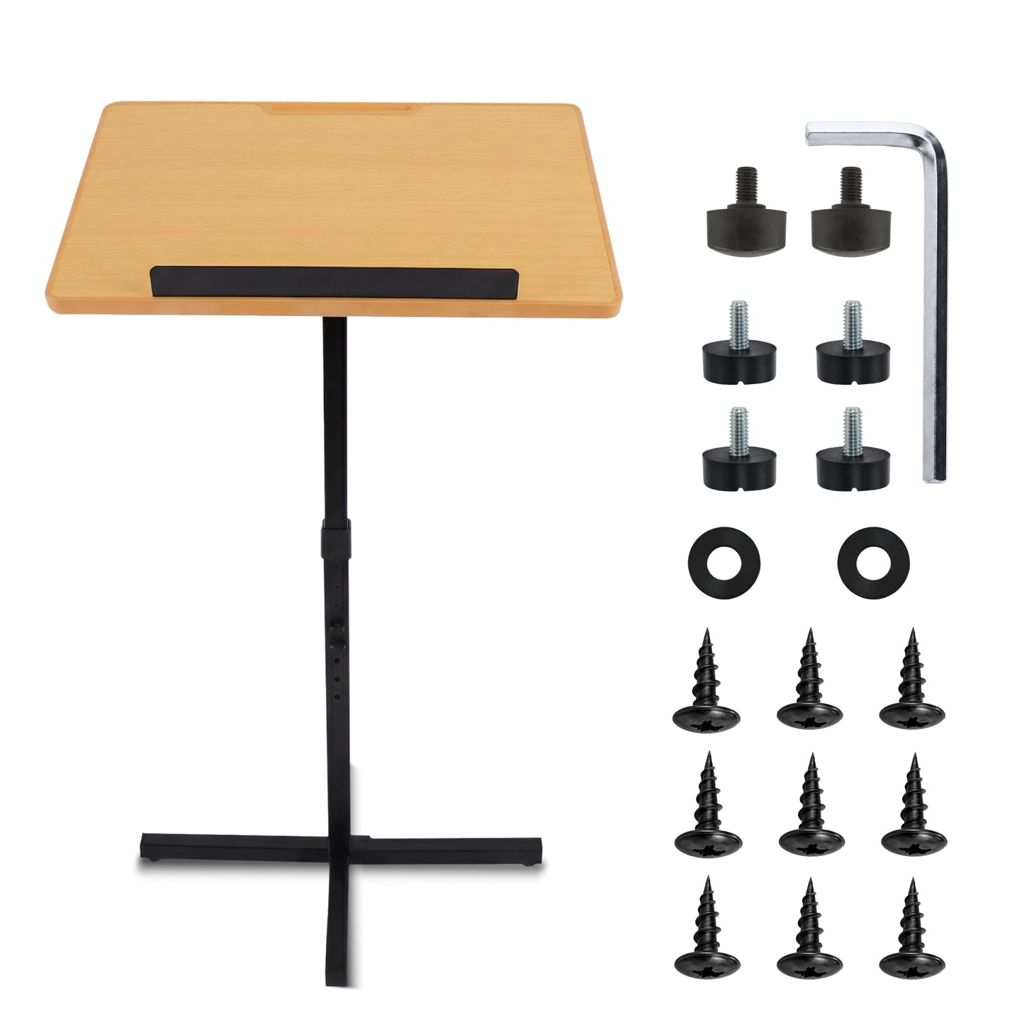 PYLE Portable Floor Lectern Podium Stand-Height Adjustable Steady Standing Design Teacher Speaker Lecture Classroom Presentation Stand