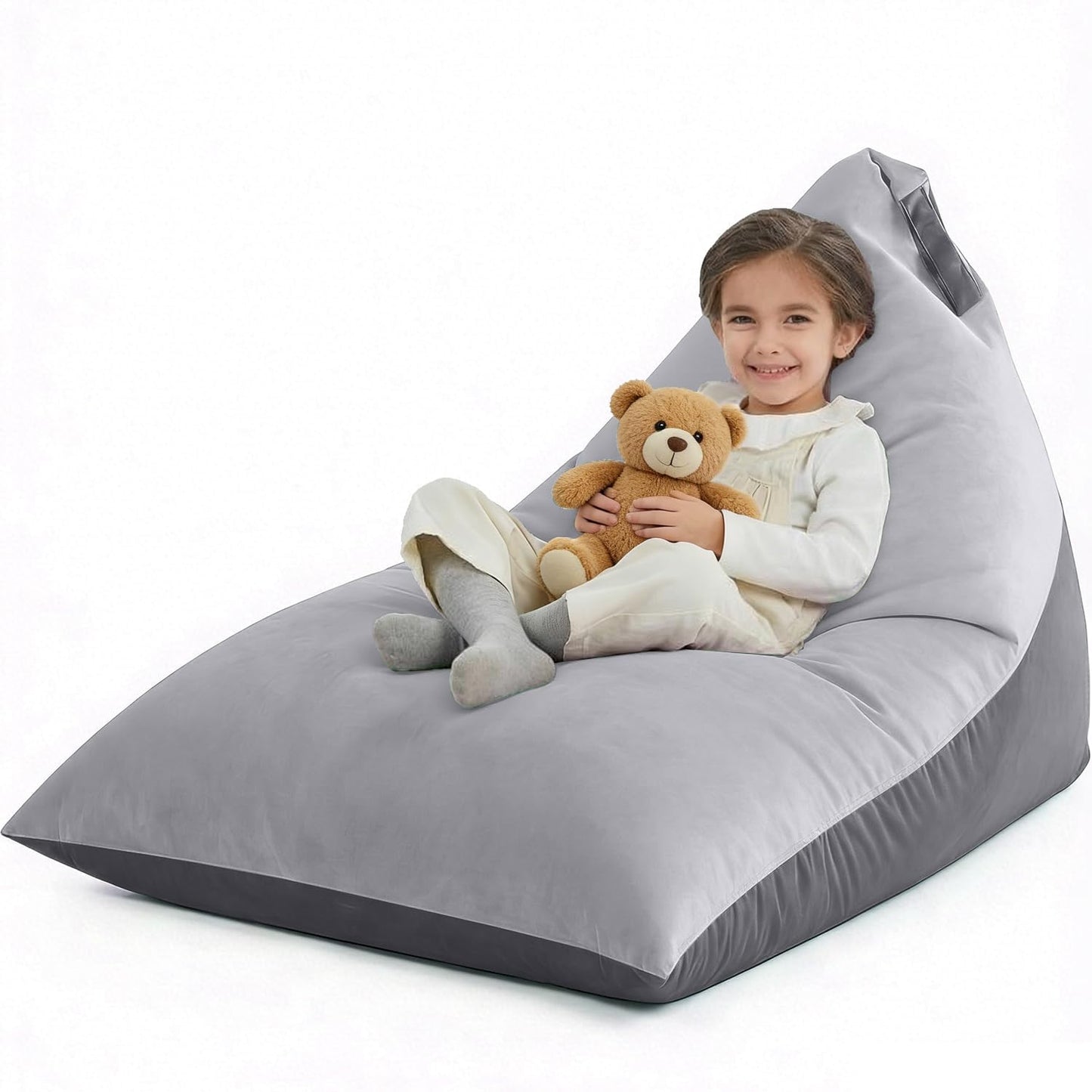 Nobildonna Stuffed Animal Storage Bean Bag Chair Cover Only for Kids and Adults, Extra Large Beanbag Without Filling Plush Toys Holder and Organizer