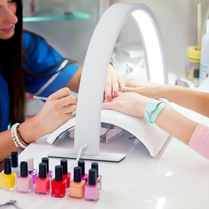 TwoWin Half Moon Lamp, Half Moon Light for Lashes, Nails, Lash Light Led Nail Tech Lamp, Desk Lamp for Lash Eyelash Extension, Tattoo, Eyebrows, Nail