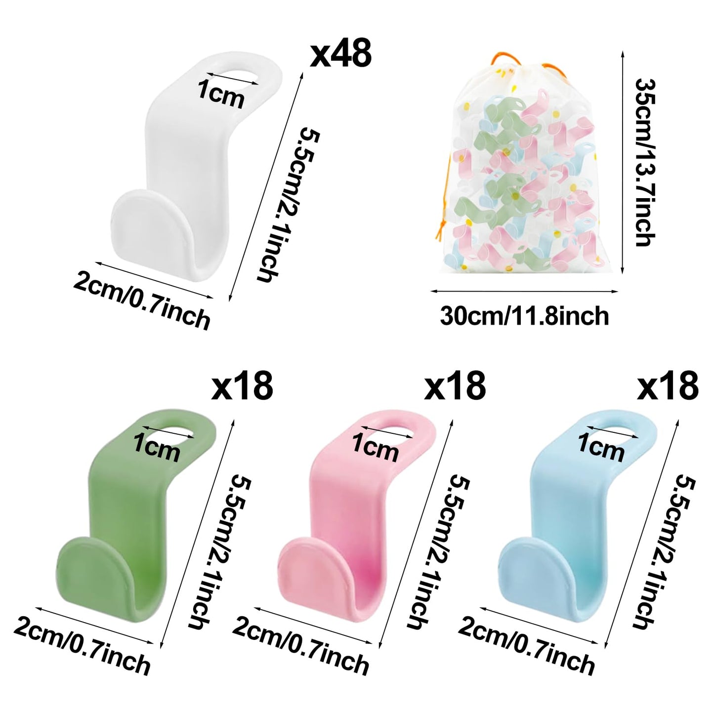 GAOHAN 102 Pcs Clothes Hanger Connector Hooks, Space Saver Hangers