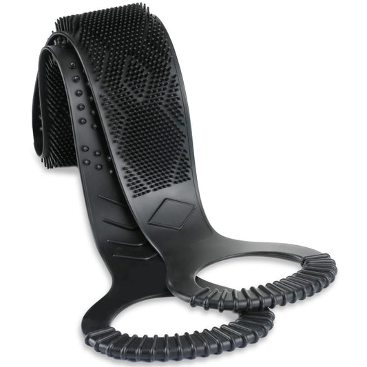 FREATECH Silicone Back Scrubber for Shower, 90cm Dual-Sided Back Washer Exfoliator Strap to Clean, Exfoliate and Massage, Easily Cover The Entire Back
