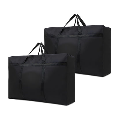 LURVOUS 2 Pcs 100L Large Storage Bags with Zips, Moving Bags Packing Bags Clothes Storage Bag Under Bed Storage