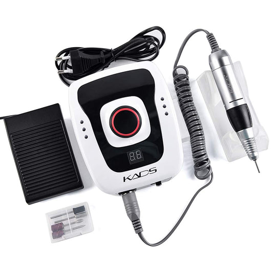 KADS 300-35000RPM White Electric Nail Art Drill Pen Machine Set for Manicure Pedicure Tools and Equipment
