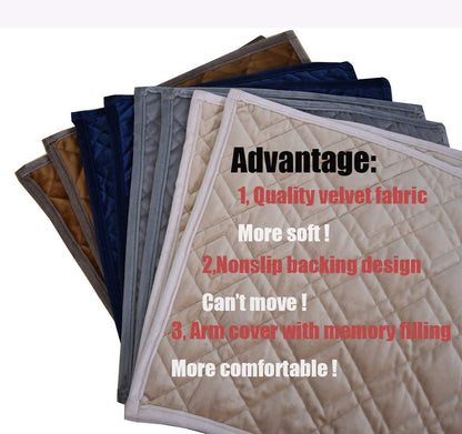 HAOMAIJIA Sofa Armrest Cover, Recliner Chair Arm Cover, Armchair Slipcover Nonslip Quilted Furniture Protector for Leather Sofa Couch