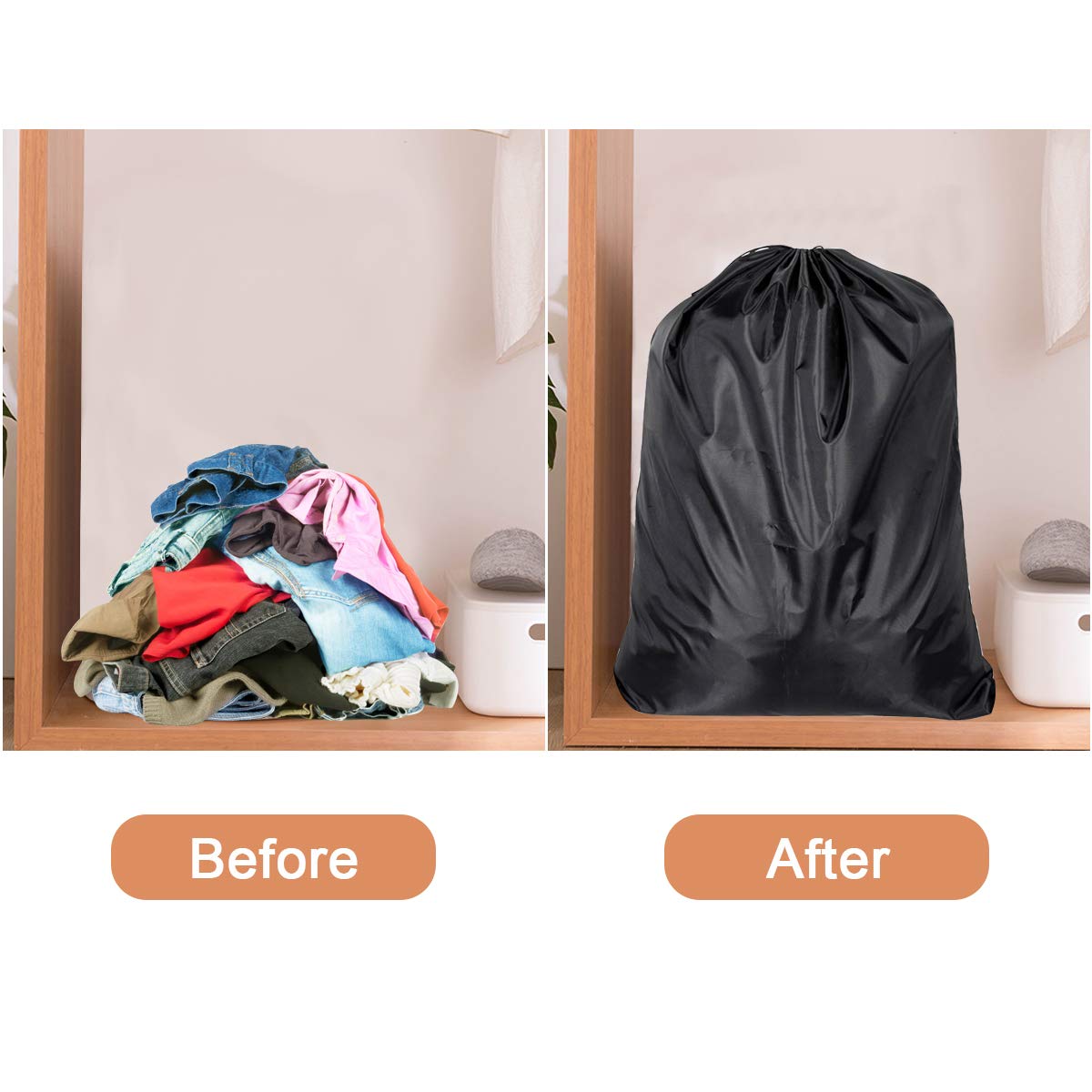 94 x 120 cm Storage Bag, Extra Large Drawstring Storage Bag, Waterproof Black Moving Bag, Oxford Fabric Storage Organizer Bag for Duvet, Pillows