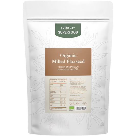 Everyday Superfood Organic Milled Flaxseed 1.8kg | Cold Ground linseed | Lab-tested for Retail Grade food safety compliance | Suitable for baking