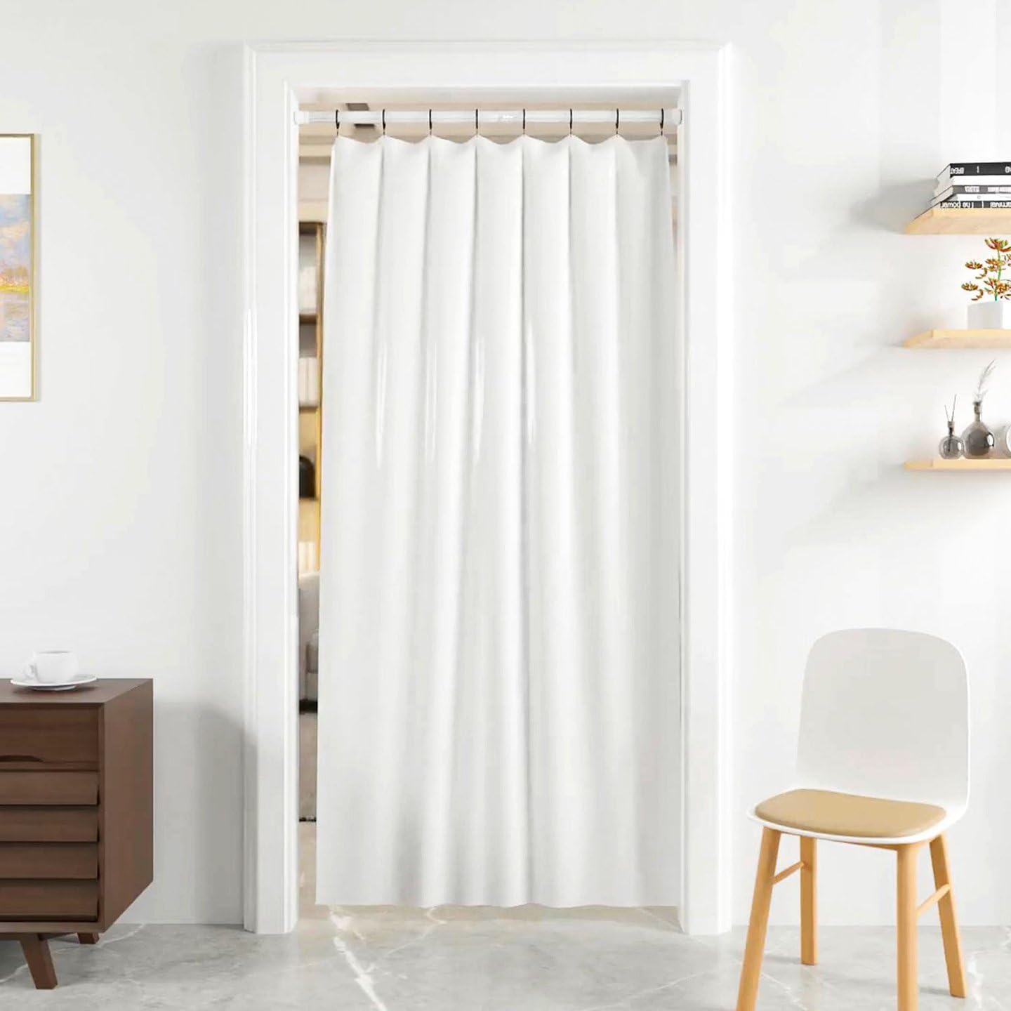 Curtain Poles No Drilling Adjustable Shower Poles Extendable Anti-Slip Ends Tension Rod For Curtain Pole For Wardrobe,Bathroom Black 67-90CM