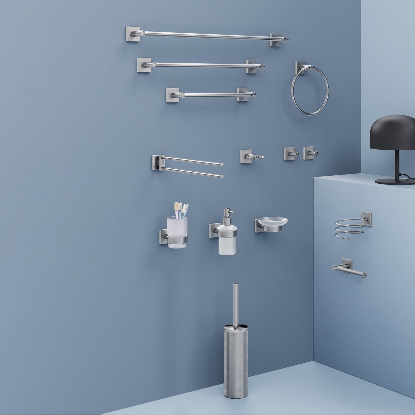 Gedy Fuji Brushed Towel Bar 45 cm