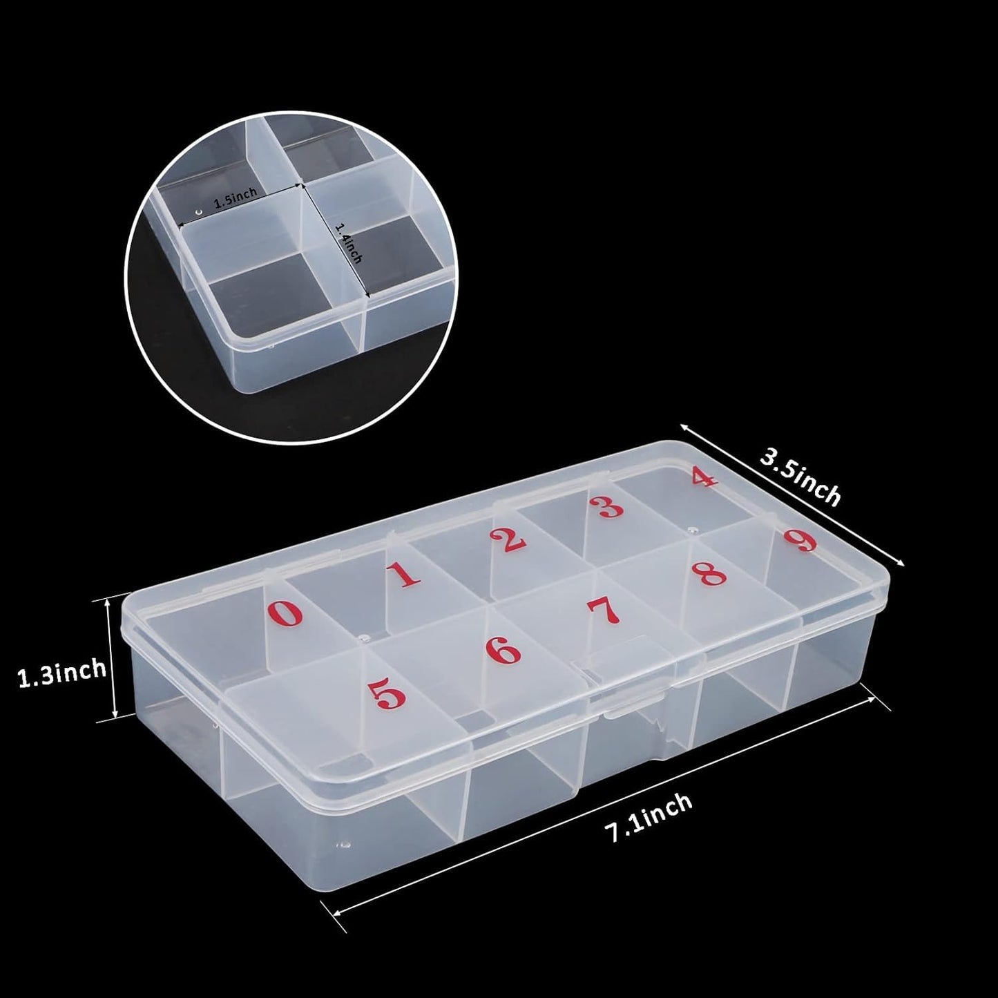 EVERMARKET Clear Plastic Bead Storage Containers，Floral Pattern Flip Top Jewelry Boxes Organizers for Jewelry Making and Crafts，Beads Rings Earrings