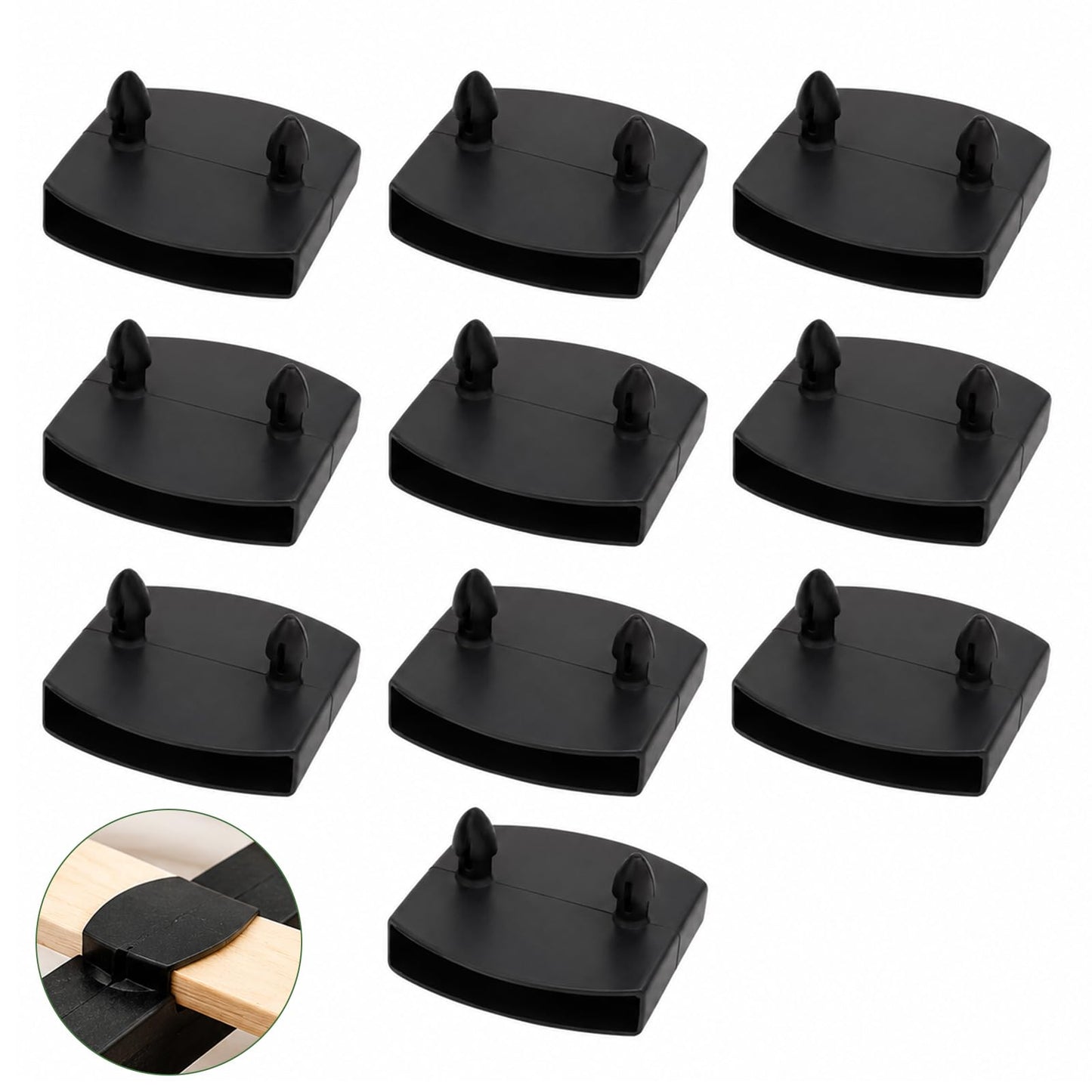 Lafefe 10 Pcs Center Slat Joiners for 55mm Slats, Replacement Middle Bed Slat Holders