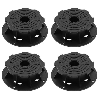 POFET 4PCS Height Adjustable Decking Support Pedestal Set Eliminate Slope Difference, Reliable Stability
