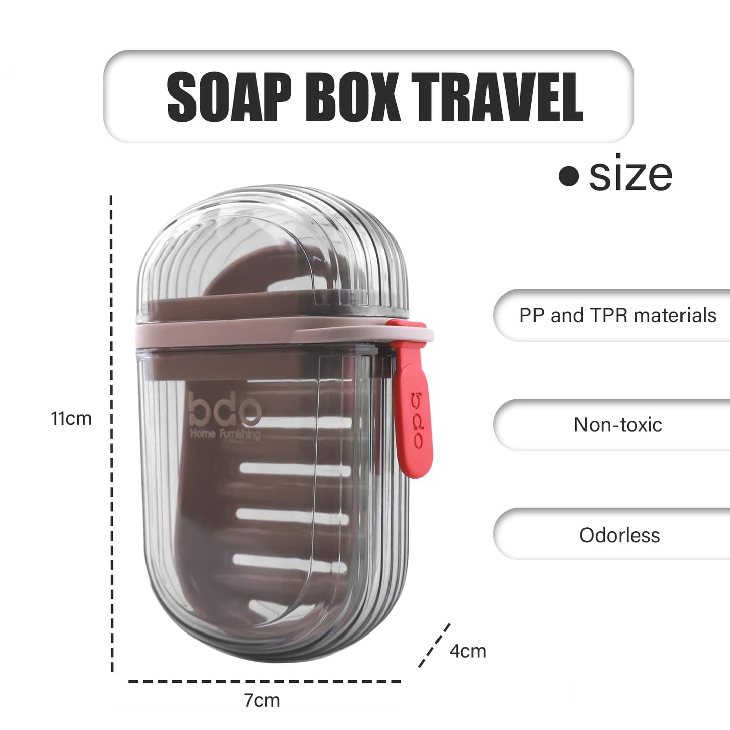 Travel Soap Case Soap Box Waterproof and Leakproof, Strong Sealing Soap case with Lid for Travel, Bathroom, Camp, Outdoor