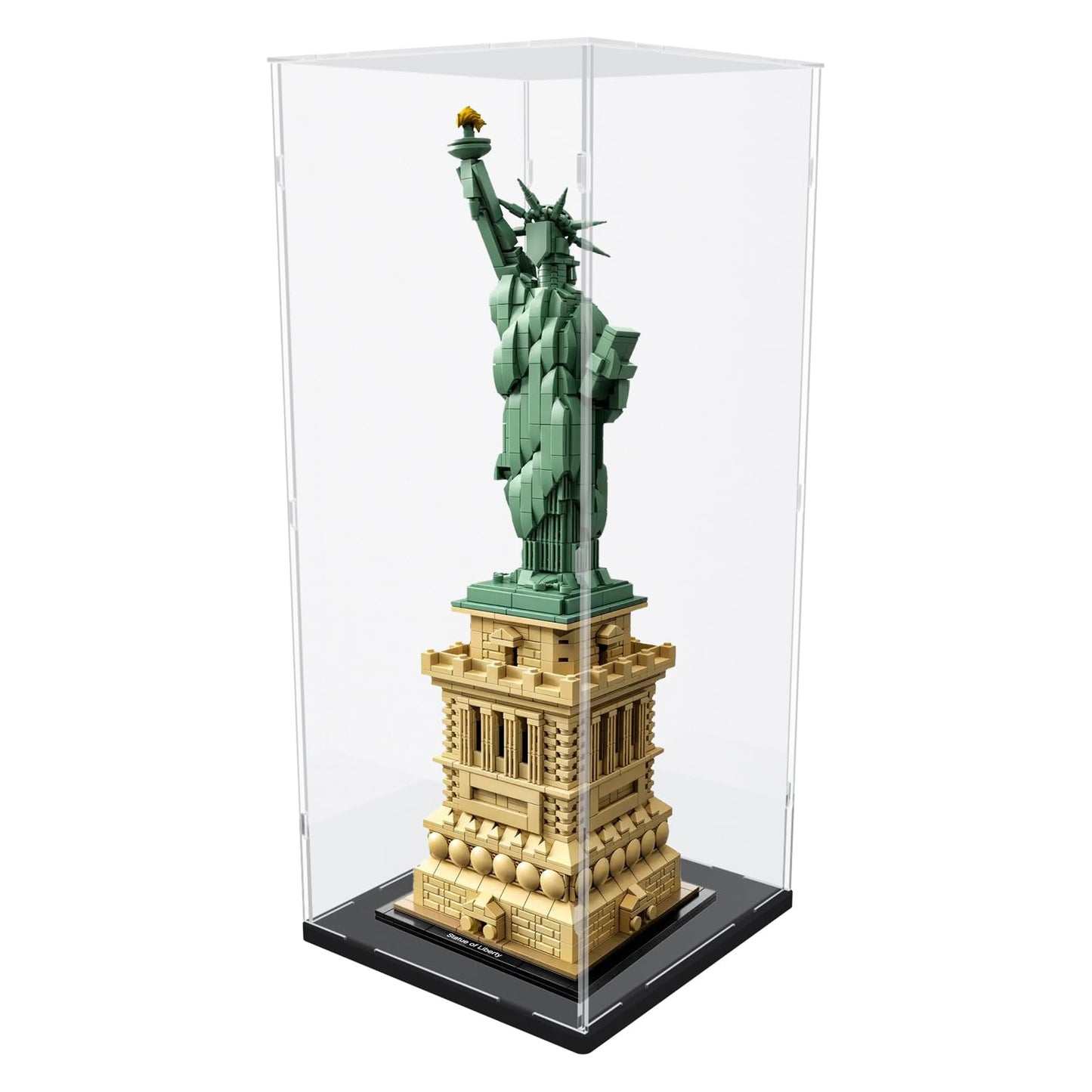 Nynelly 50 cm Tall Acrylic Display Case for Lego Statue of Liberty 21042 for Models Figures Dolls