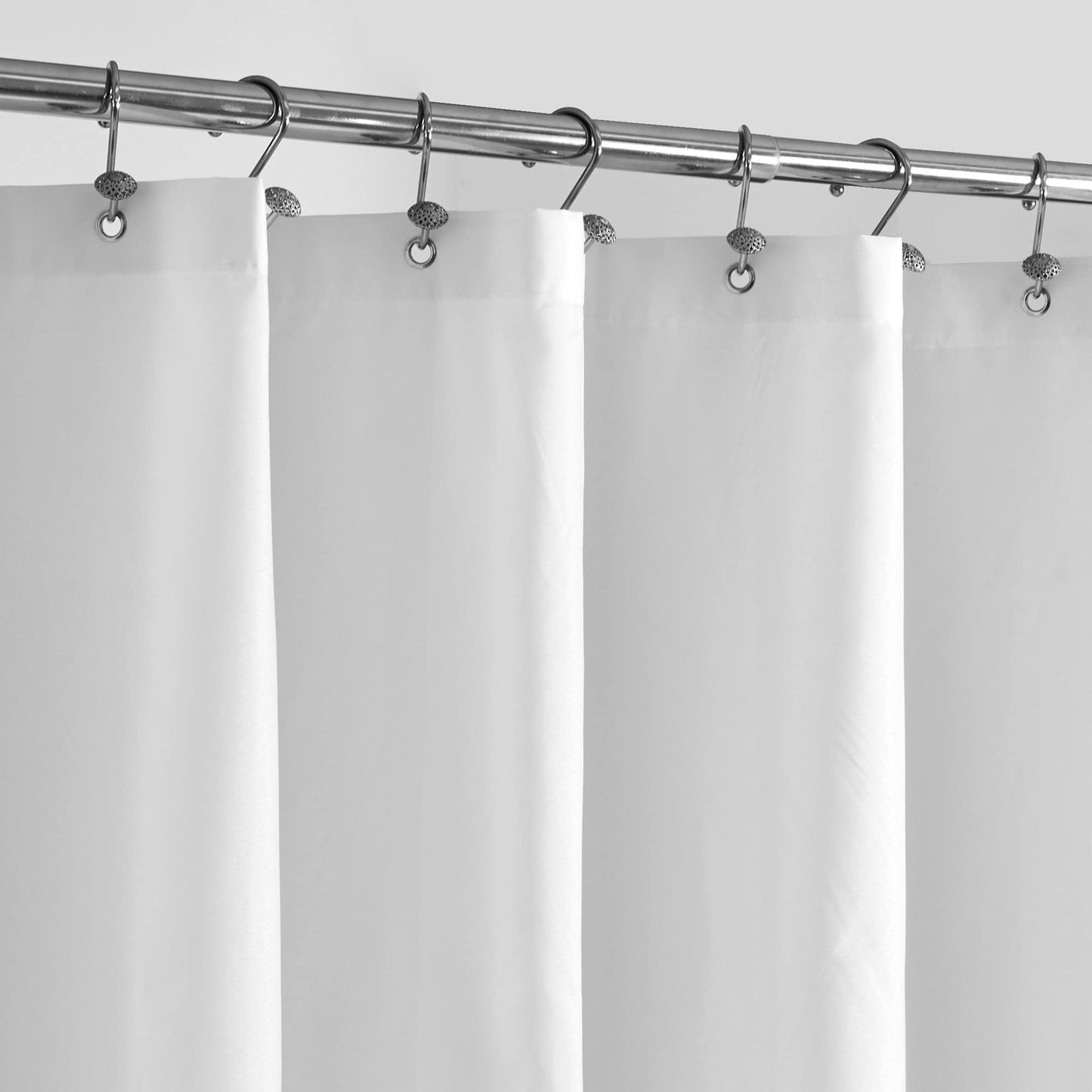 ALYVIA SPRING Long Fabric Shower Curtain Liner Waterproof - 72" x 74", Soft & Lightweight Longer Shower Curtain with Magnets, Machine Washable -