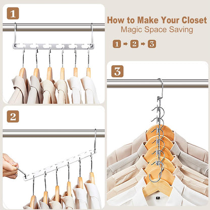Lighterday Space Saving Hangers - Magic Hangers for Trouser, Coat & Clothes 10 Pcs