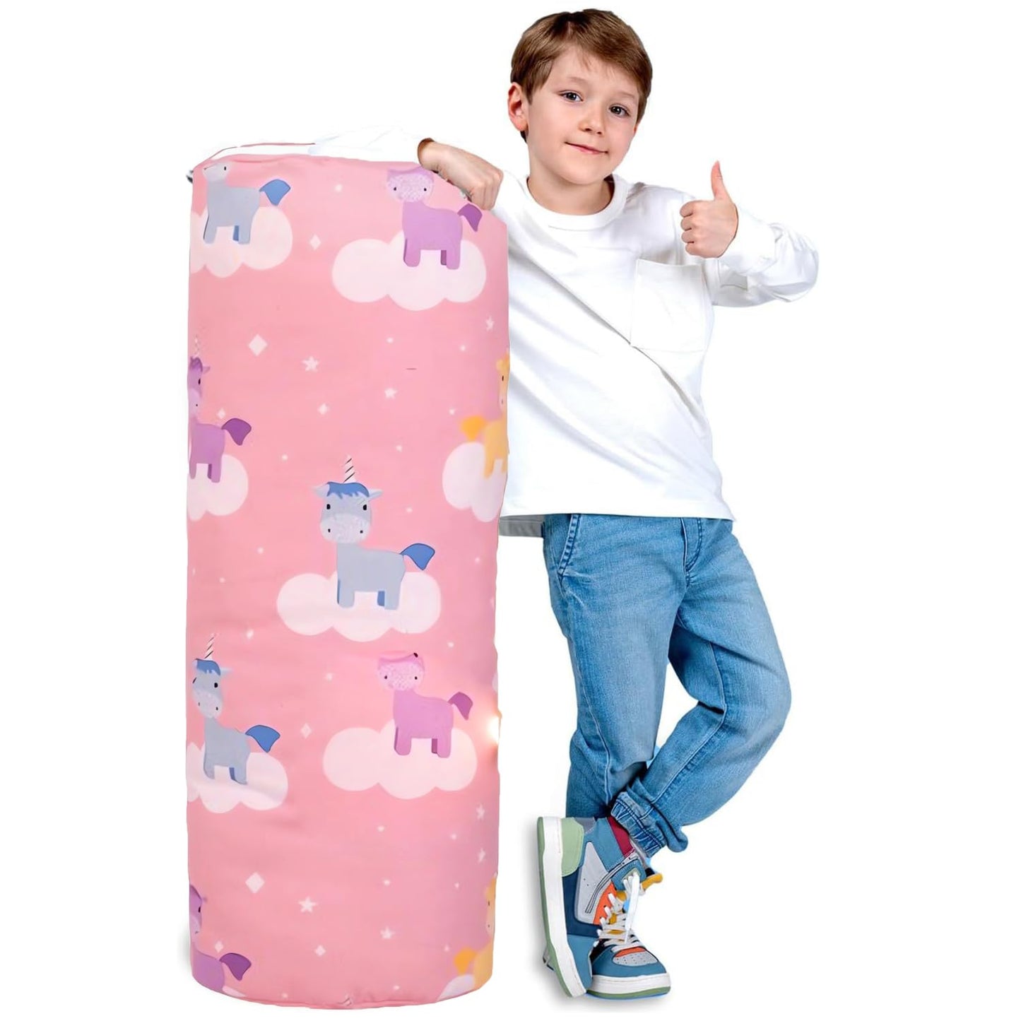Lansls Bean Bags/Storage for Plush Toys, Pillar Storage for Plush Toys, Things and Seats for Children, Boys and Girls, Sailing Cotton
