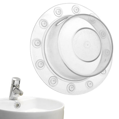 Clear Silicone Bathtub Overflow Drain Cover for Deeper Baths – Secure Suction Seal, Easy Installation, Durable & Reusable