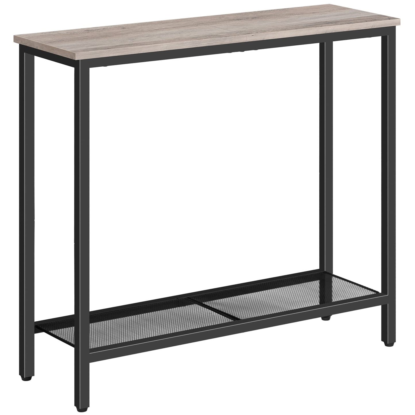 HOOBRO Slim Console Table with Storage, Narrow Console Table for Hallway, Industrial Hallway Table, Slim Sofa Table for Living Room, Bedroom