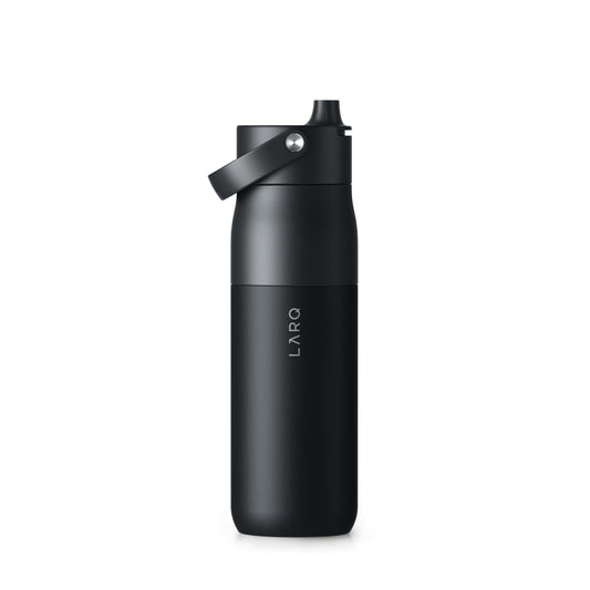 LARQ Bottle Swig Top 34oz - Insulated Stainless Steel Water Bottle with Built-in Silicone Handle | Thermos, BPA Free | Reusable Water Bottle for