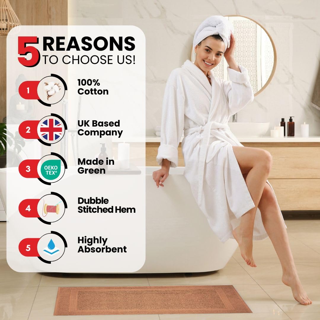Infinitee Xclusives Cotton Bath Mat (86 x 55 cm) - Bathroom Mat - 2-Pack