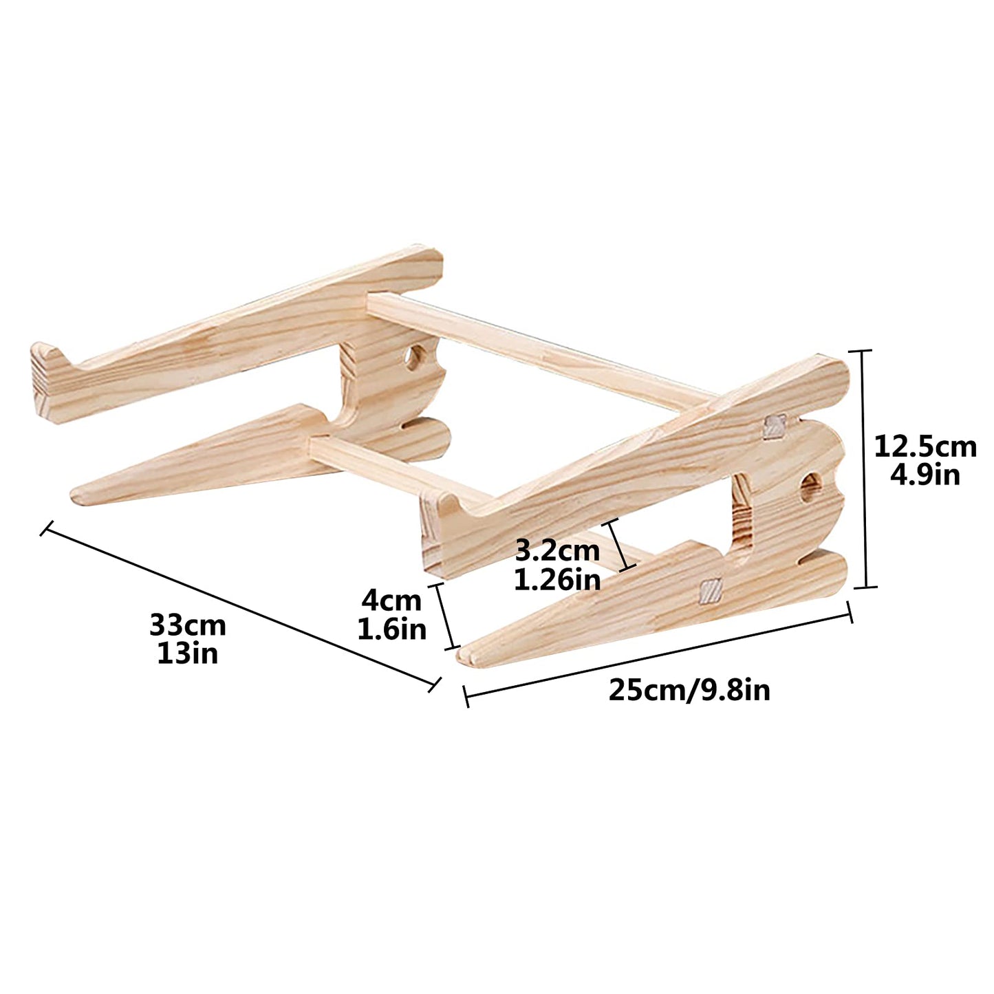 Laptop Stand,Wooden Laptop Holder for Desk,Ventilated Cooling Desktop Computer Stand,MacBook Stands,Portable Notebook Holder,Laptops