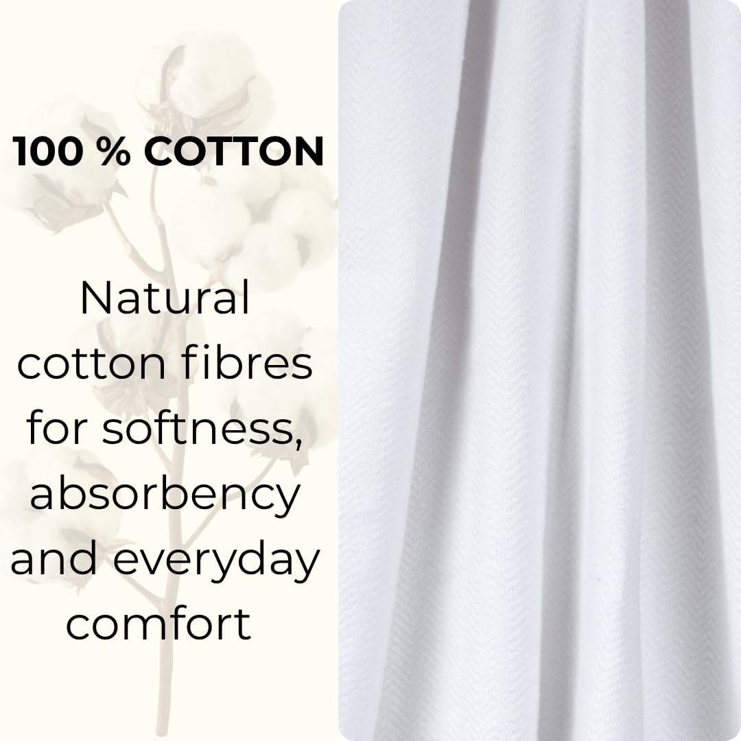 Rosula Studio Turkish Hammam Towel 100% Cotton, White Peshtemal Bath Towel, Large 90 x 200 cm Spa Sauna Towel for Bathroom