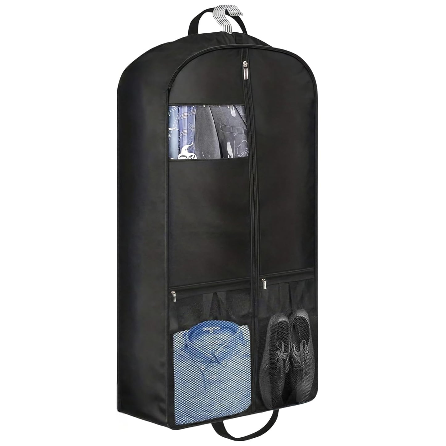 AMFUN Suit Bag with Zipper, Travel Garment Bags for Closet Storage and Travel, Waterproof Hanging Suit Cover