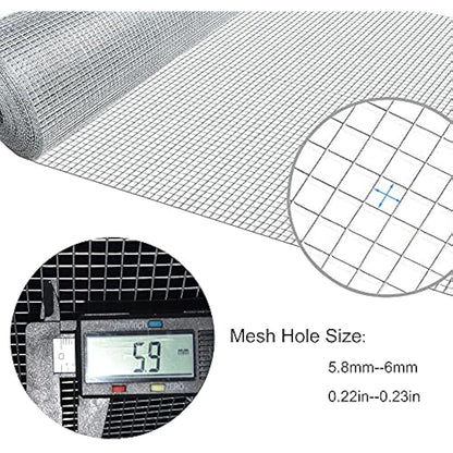 C&Xanadu 200mm X 3m Rat Mesh Rodent Proofing Wire Mesh Roll,Welded Metal Mesh Galvanised,Stop & Prevent Mice & Mouse Access