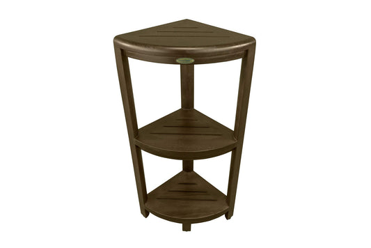 Decoteak Oasis 3-Tier 1 Corner Shower Shelf 1 32H x 12W x 12W Brown