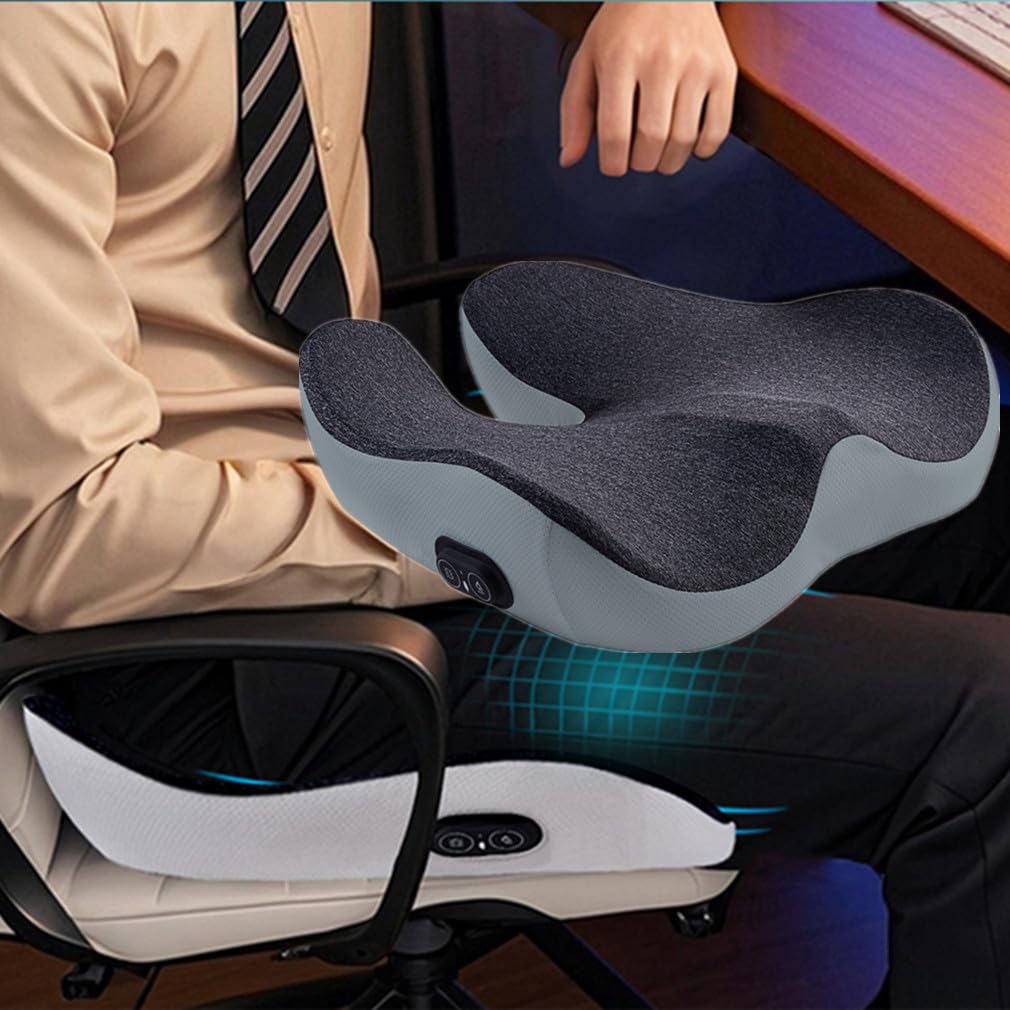 beolur Memory Cotton Breathable Seat Cushions Chair Pad Relax thighs and hips avoids sores and Breathable for Office, Wheelchair, Sofa