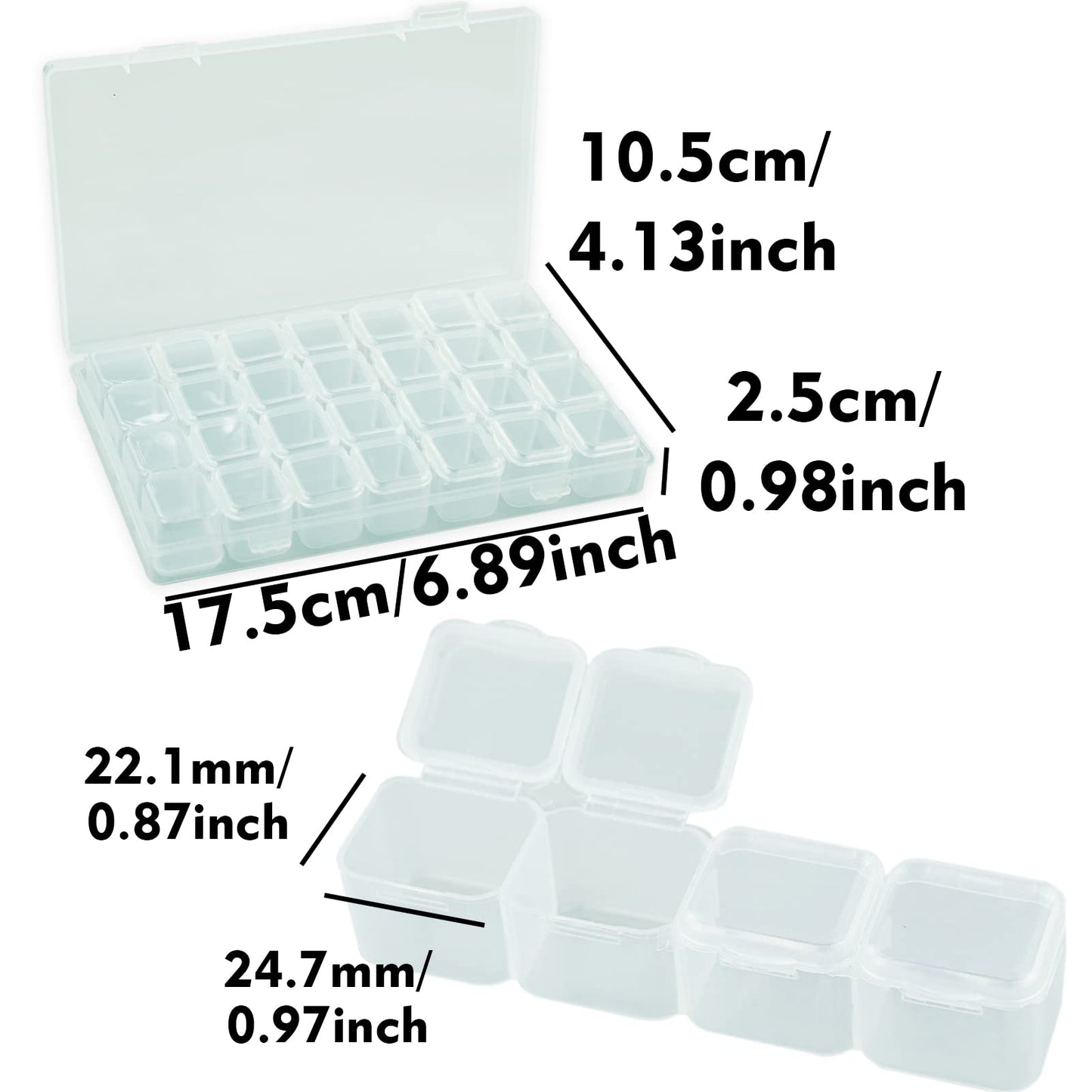 SZCXDKJ Art Storage Boxes,28 Grids Diamond Painting Accessories,Diamond Accessories Crystal Storage Box Embroidery Bead Boxes Organiser Case for