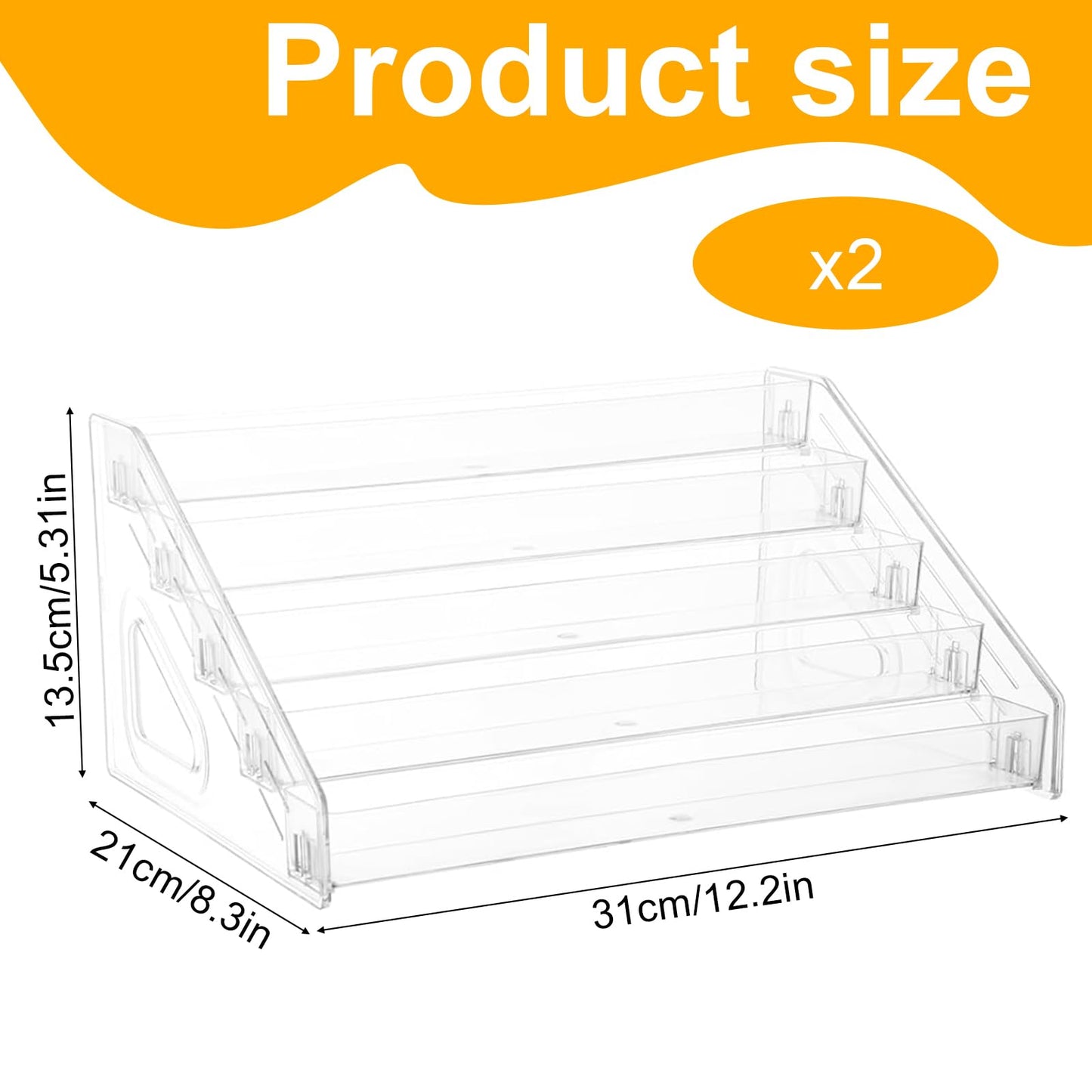 BJHYIZ 2 Pcs Card Display Stand, 5 Tier Greeting Card Rack Stamp Postcard Mail Holder Paints Storage Rack Paint Organizer for Retail Counter Graded