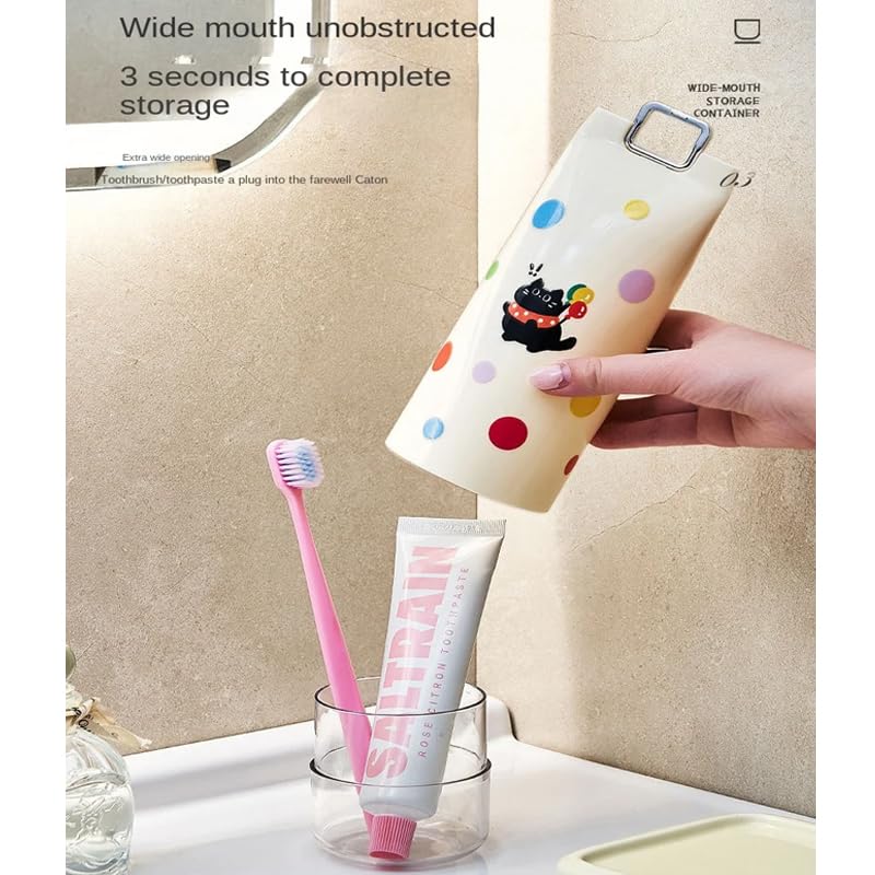ARFUKA Portable Travel Toothbrush Holder Case Compact Toothbrush & Toothpaste Storage Container for Camping, Business Trips, School