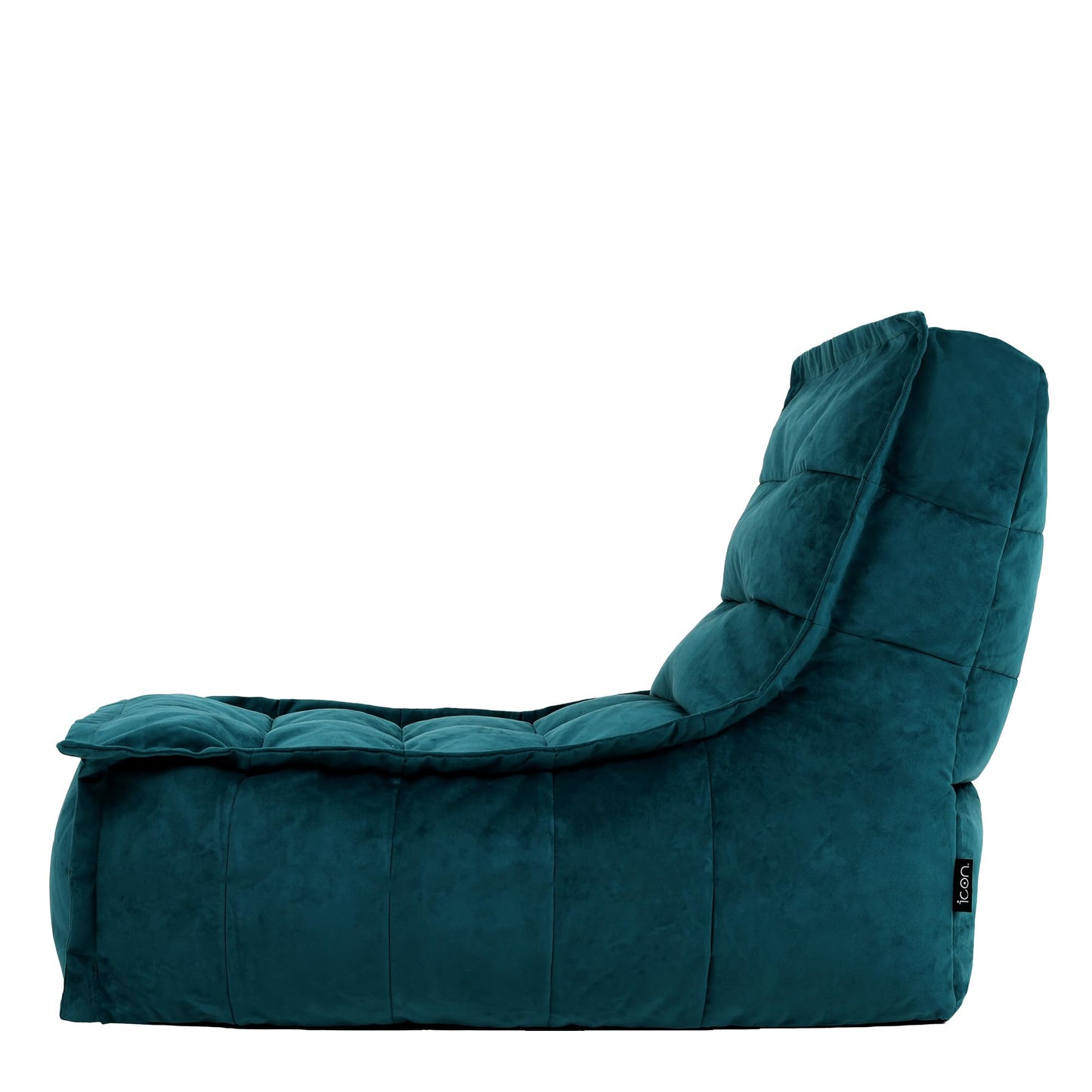 icon Dolce Velvet Bean Bag Lounger with Filling Included, Teal