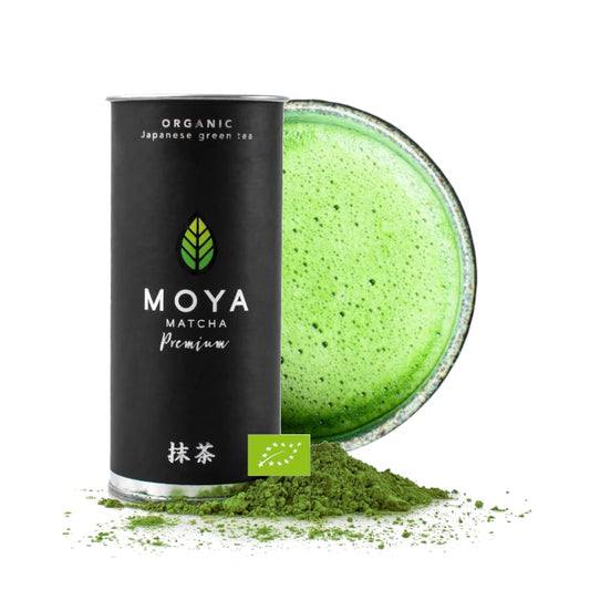 Moya Matcha Organic Tea Green Powder | 30g Premium Ceremonial Grade (I) | Grown & Harvested in Uji, Japan | Perfect for the Traditional Japanese Tea