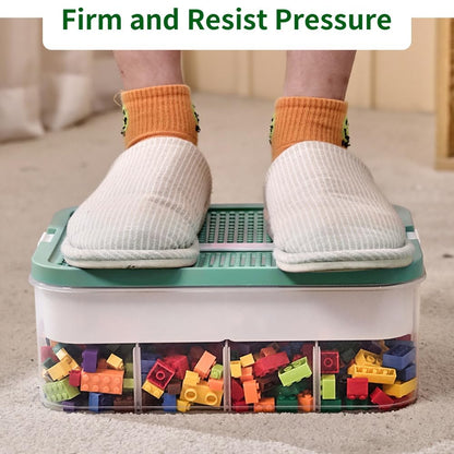 3-Layers Stackable Storage Boxes with Lids,for Lego Container,Toy Box
