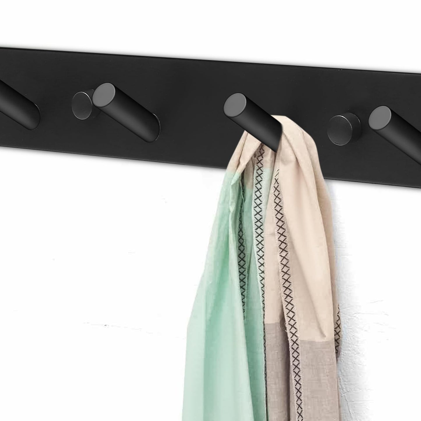 SZZHIYONG Coat Hooks Wall Mounted, Black Coat Hangers Coat Rack Wall Mounted, Heavy-Duty Stainless Steel Coat Hooks for Wall