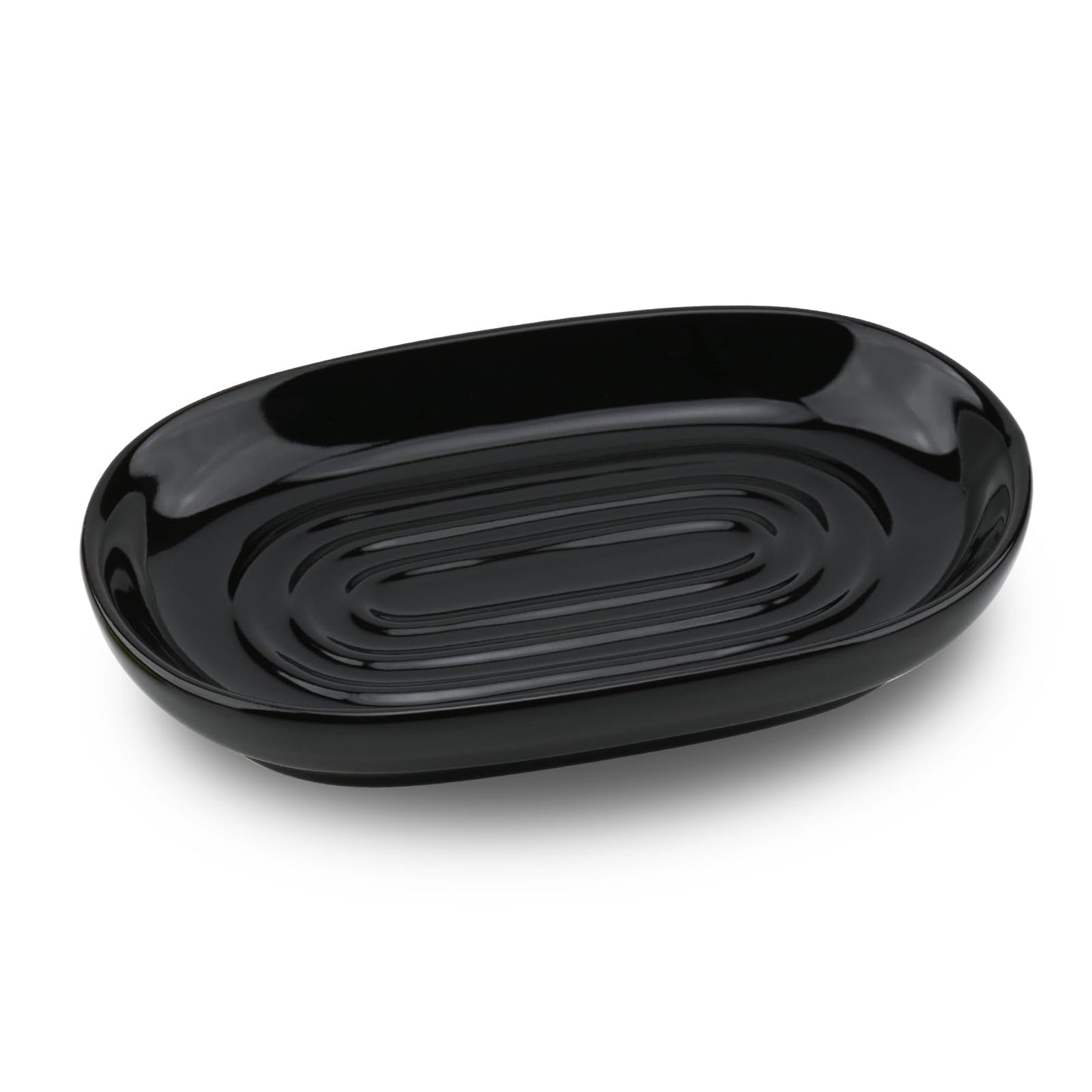 YoHyien Ceramic Soap Dish, Anti-Slip Marble Soap Dish for Bathroom, Soap Tray Dish, Soap Holder for Shower, Kitchen, and Sink