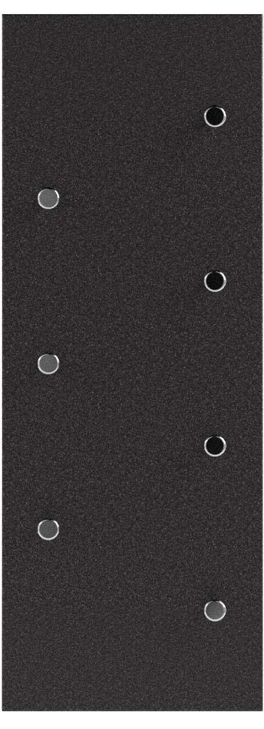 HAKU Wardrobe Chrome, Granite Finish, MDF, Metal - Dim.: W 80 cm X H 30 cm X D 6 cm, Style: Modern