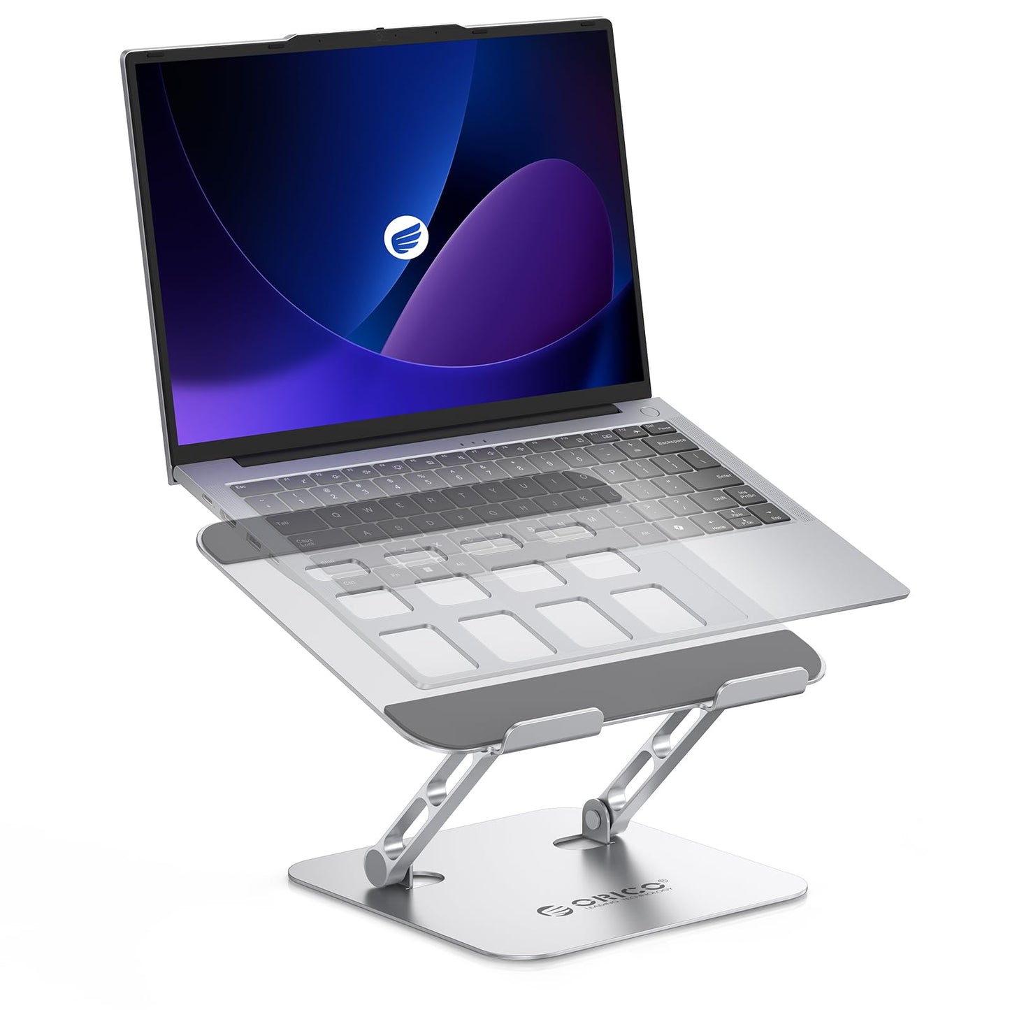 ORICO Ergonomic Laptop Stand for Desk, Height Adjustable Aluminum Alloy Laptop Riser, Foldable Computer Holder Compatible with MacBook, Dell XPS